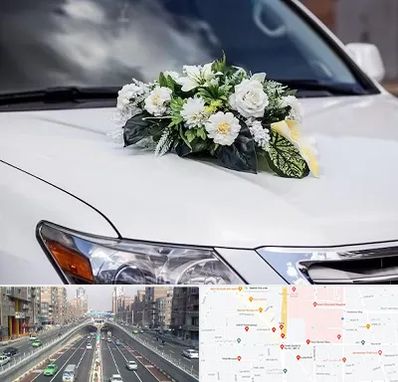 گل آرایی ماشین عروسی در توحید