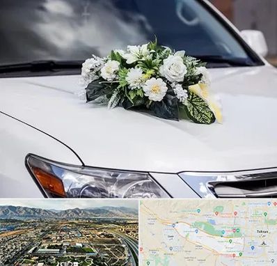 گل آرایی ماشین عروسی در منطقه 21 تهران