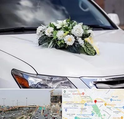 گل آرایی ماشین عروسی در بلوار توس مشهد