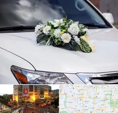 گل آرایی ماشین عروسی در جنت آباد تهران