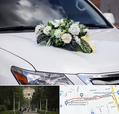 گل آرایی ماشین عروسی در بلوار معلم رشت