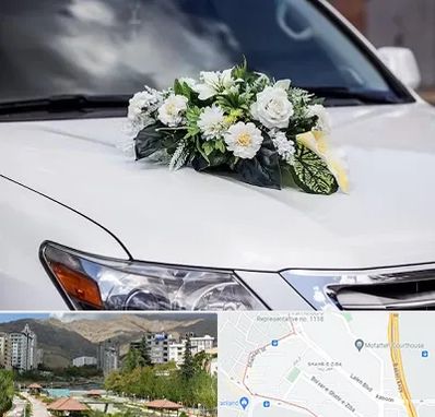 گل آرایی ماشین عروسی در شهر زیبا