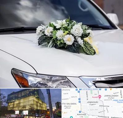 گل آرایی ماشین عروسی در جمهوری