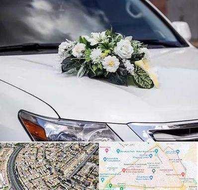 گل آرایی ماشین عروسی در شهرک غرب مشهد