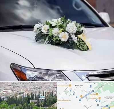 گل آرایی ماشین عروسی در محلاتی شیراز