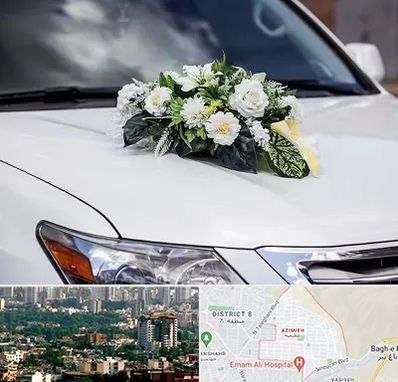 گل آرایی ماشین عروسی در عظیمیه کرج