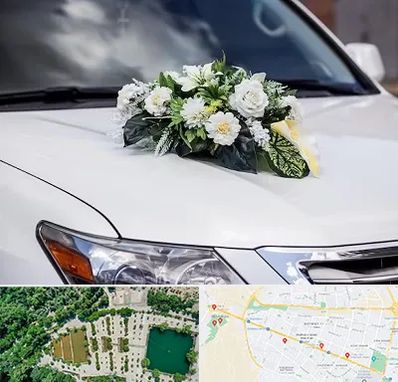 گل آرایی ماشین عروسی در وکیل آباد مشهد