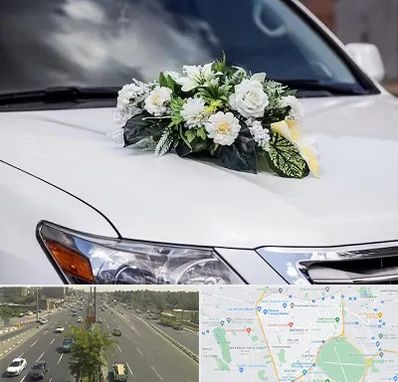 گل آرایی ماشین عروسی در منطقه 17 تهران