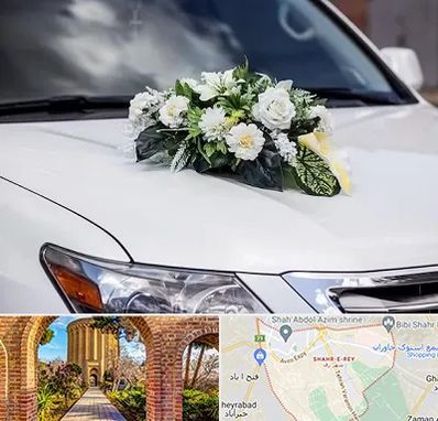 گل آرایی ماشین عروسی در شهر ری