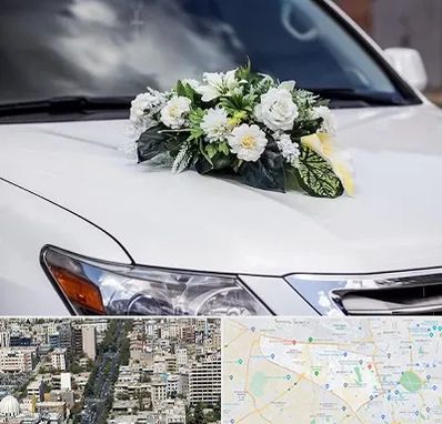 گل آرایی ماشین عروسی در منطقه 18 تهران