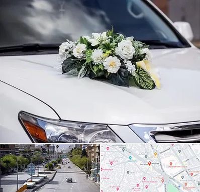 گل آرایی ماشین عروسی در خیابان زند شیراز