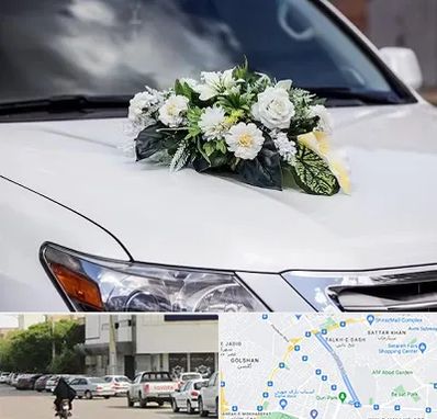 گل آرایی ماشین عروسی در قدوسی شرقی شیراز