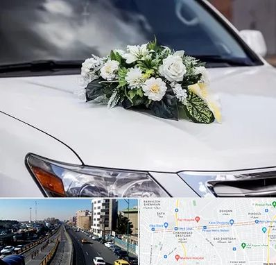 گل آرایی ماشین عروسی در پیروزی