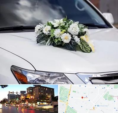 گل آرایی ماشین عروسی در بلوار سجاد مشهد