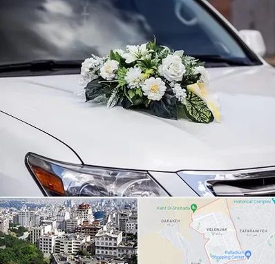 گل آرایی ماشین عروسی در ولنجک