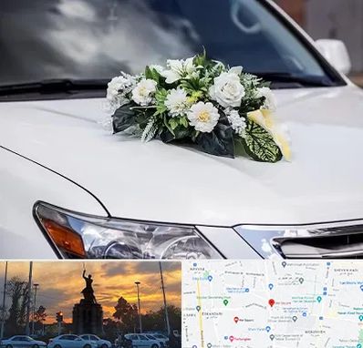 گل آرایی ماشین عروسی در میدان حر
