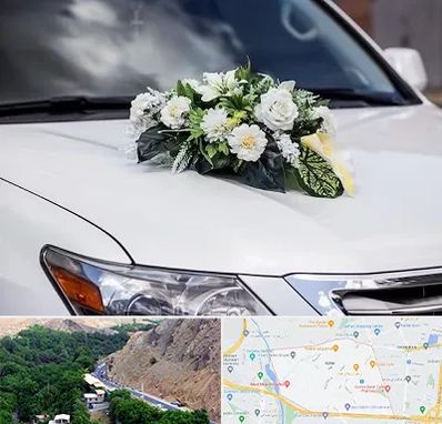 گل آرایی ماشین عروسی در کن
