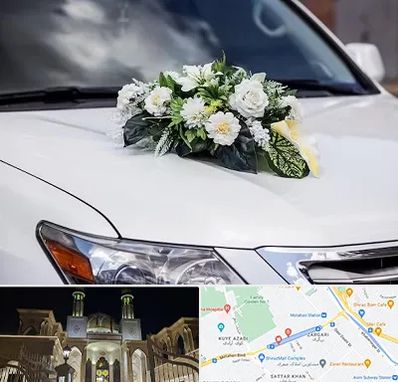 گل آرایی ماشین عروسی در زرگری شیراز