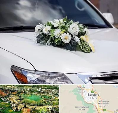 گل آرایی ماشین عروسی در بروجرد
