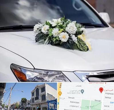 گل آرایی ماشین عروسی در افسریه