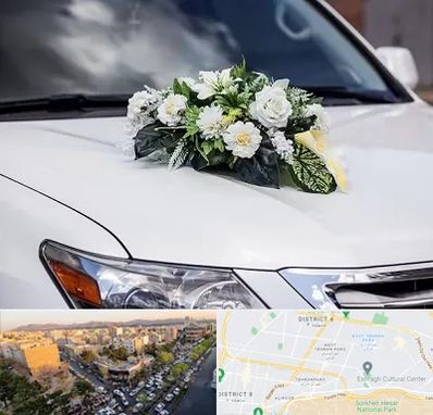 گل آرایی ماشین عروسی در تهرانپارس