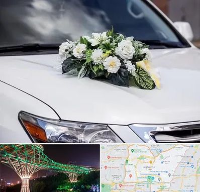 گل آرایی ماشین عروسی در منطقه 3 تهران