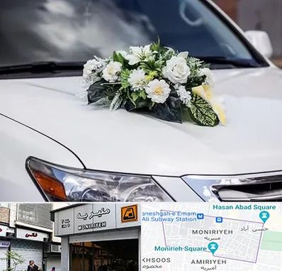 گل آرایی ماشین عروسی در منیریه