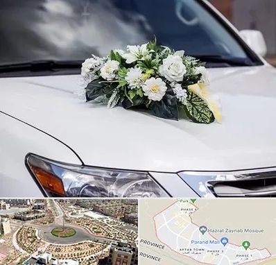 گل آرایی ماشین عروسی در پرند