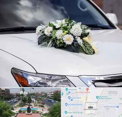 گل آرایی ماشین عروسی در بهارستان