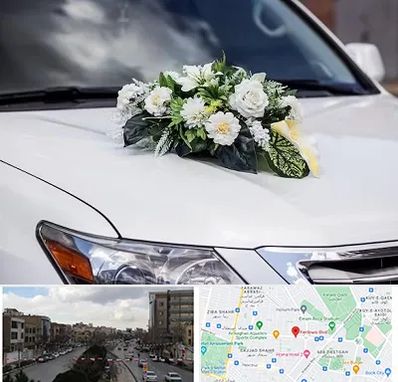 گل آرایی ماشین عروسی در بلوار فردوسی مشهد