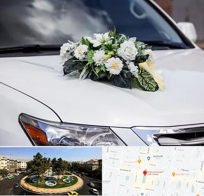 گل آرایی ماشین عروسی در هفت حوض