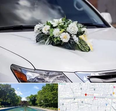 گل آرایی ماشین عروسی در هشت بهشت اصفهان