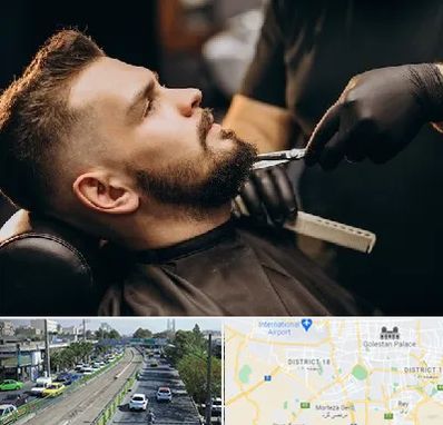 آرایشگاه مردانه در جنوب تهران 