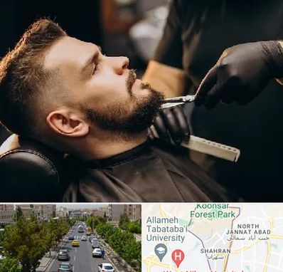آرایشگاه مردانه در شهران 