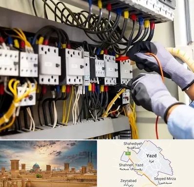 رفع اتصالی برق در یزد